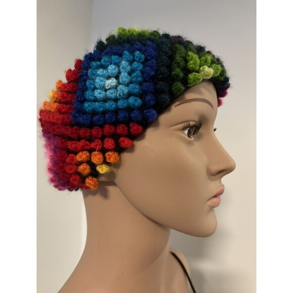 Vicunita Factory Accessories - La Vicunita Peru Baby Alpaca Rainbow Color Knit Ski Winter Headband One Size NWT